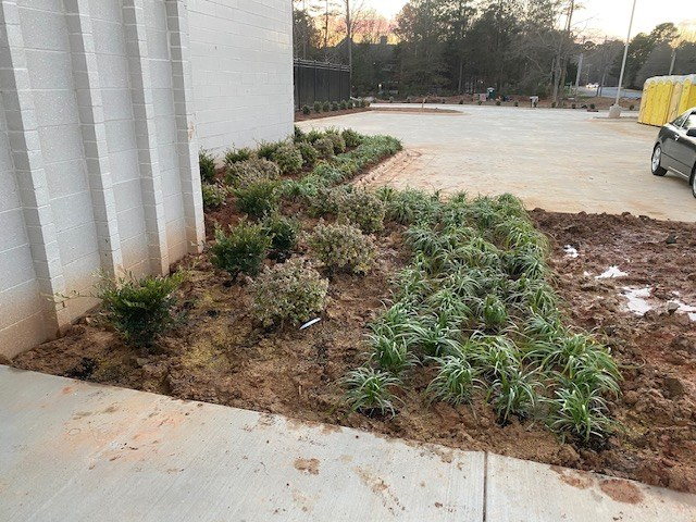 Linear Building Bed Installation before